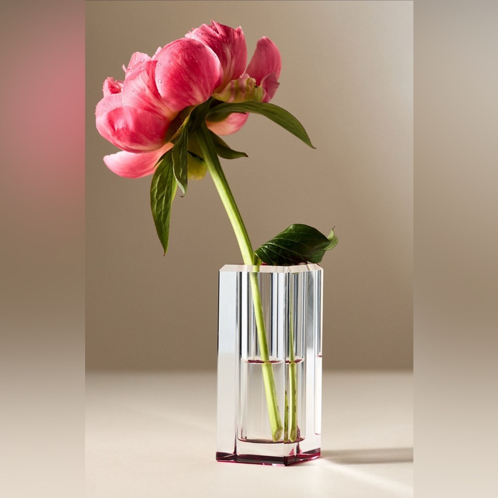Anthropologie Cut Glass Stem Vase